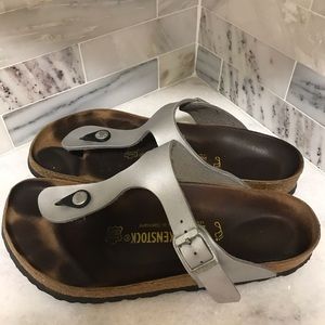 Birkenstock silver sandals